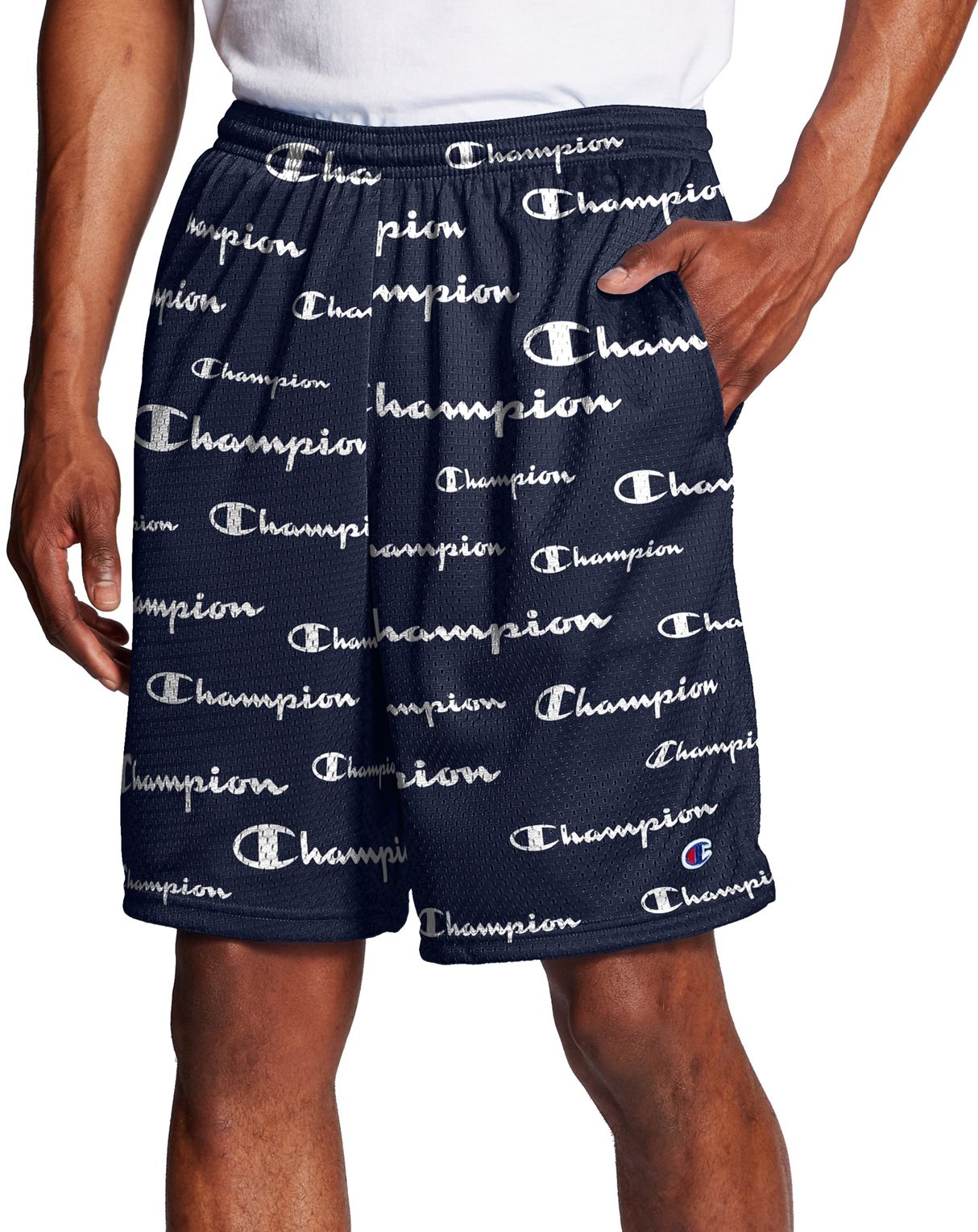 champion men's mesh shorts