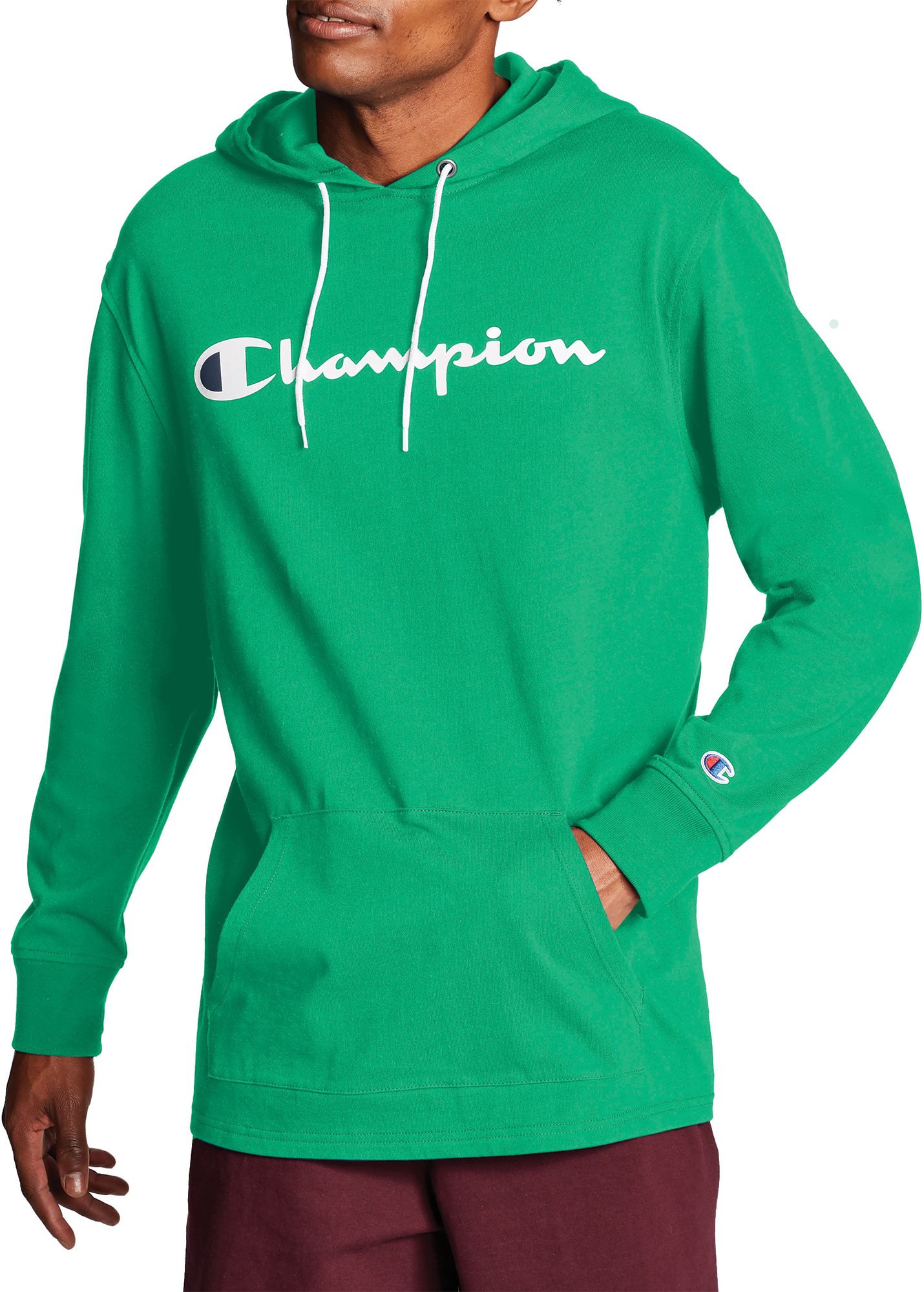 champion hoodie green mens