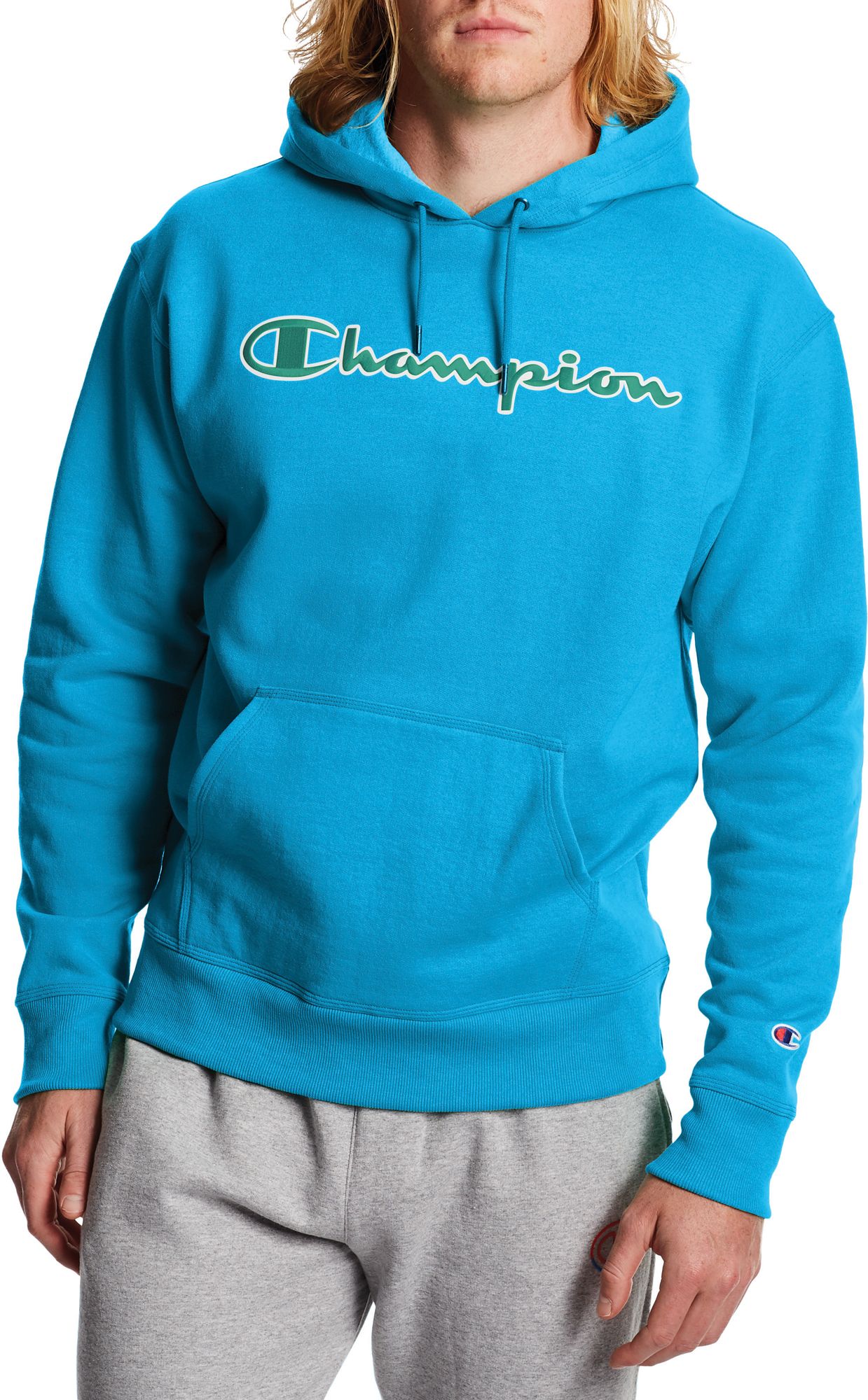 blue champion hoodie women's