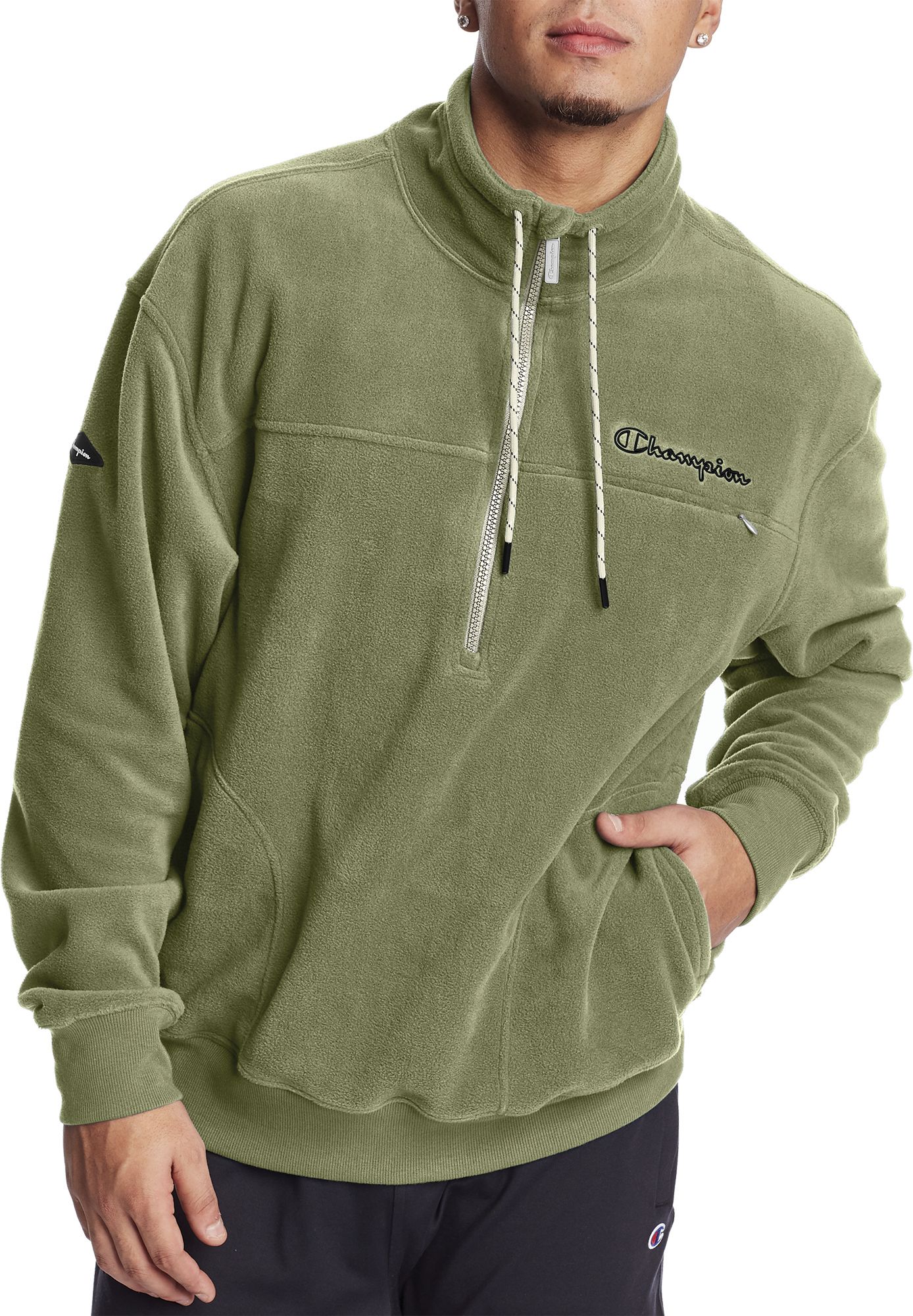 champion jacket mens olive