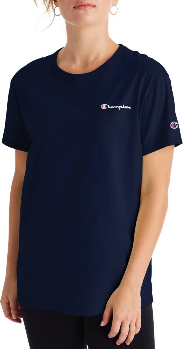 positur klip Hub Champion Women's Script Logo Boyfriend T-Shirt | DICK'S Sporting Goods