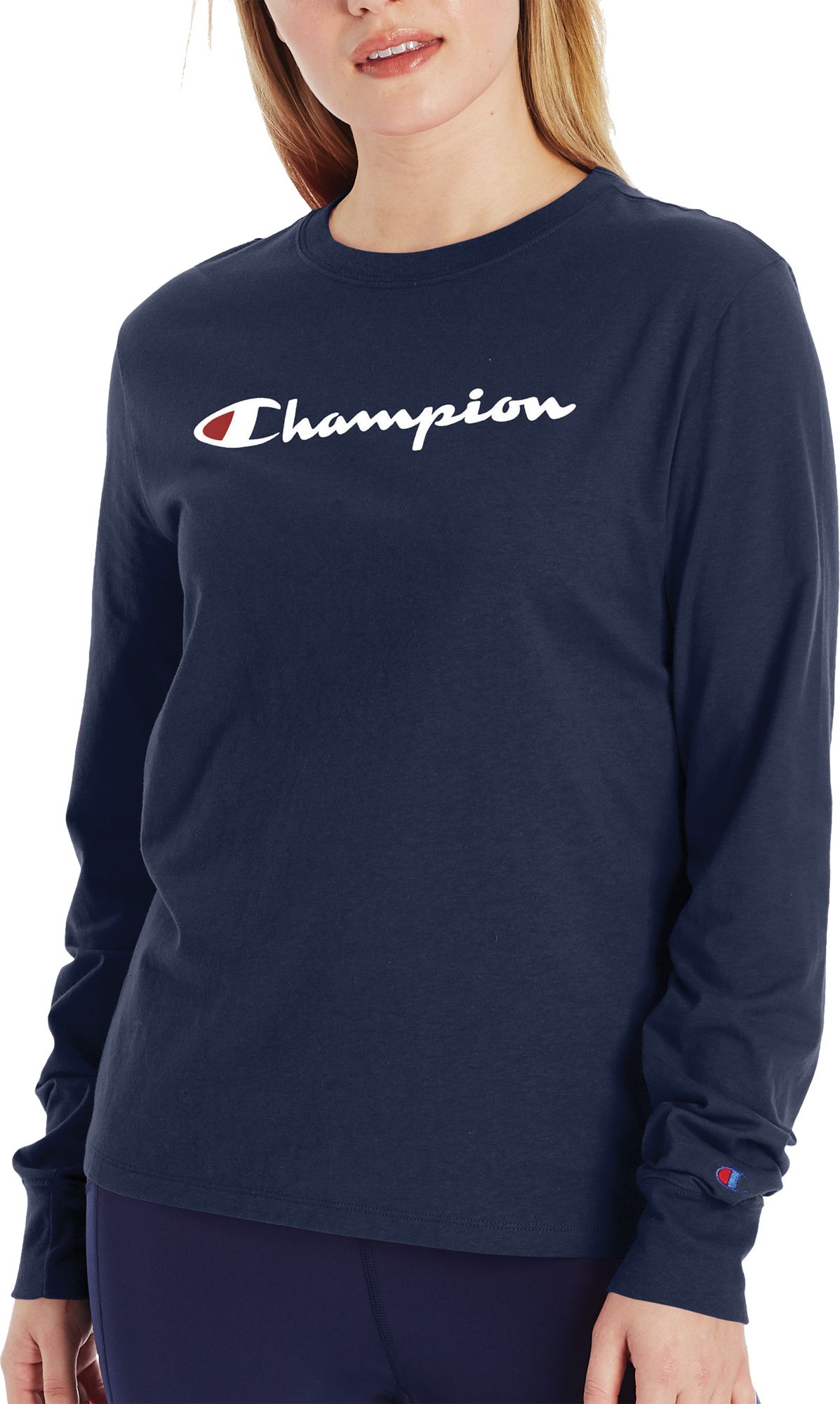 blue champion long sleeve women's