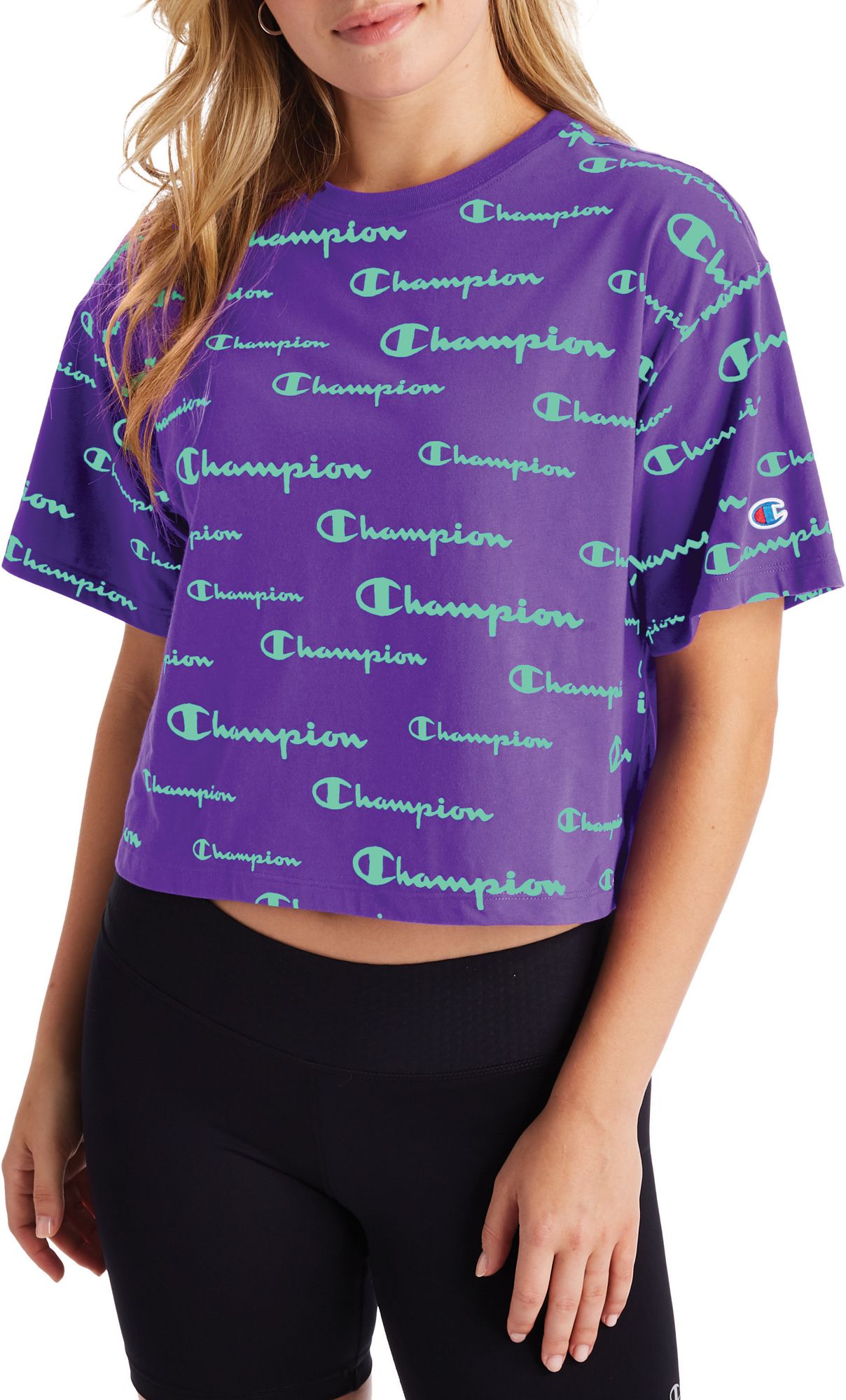 purple champion shirt womens