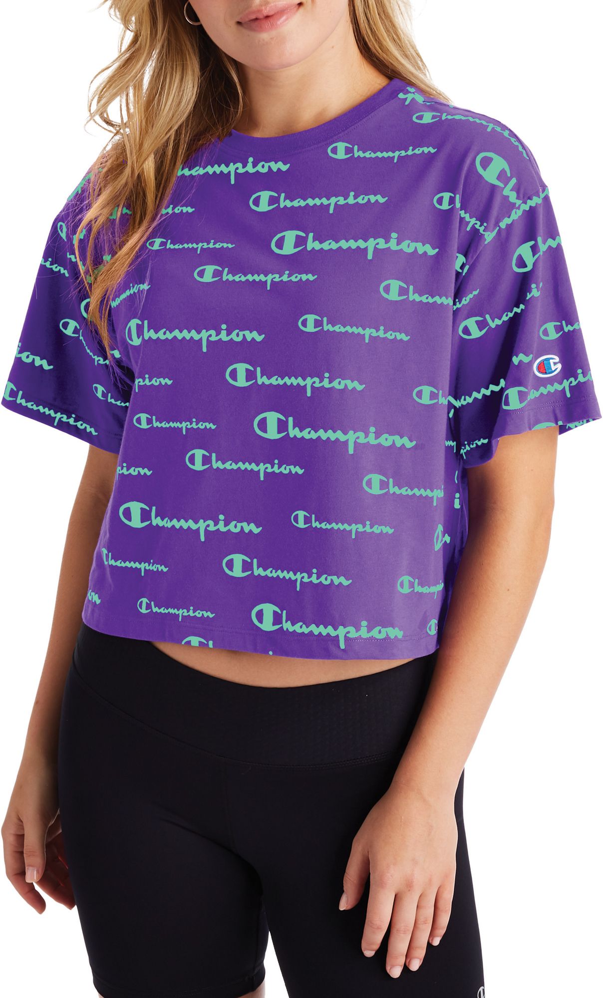 champion shirt purple