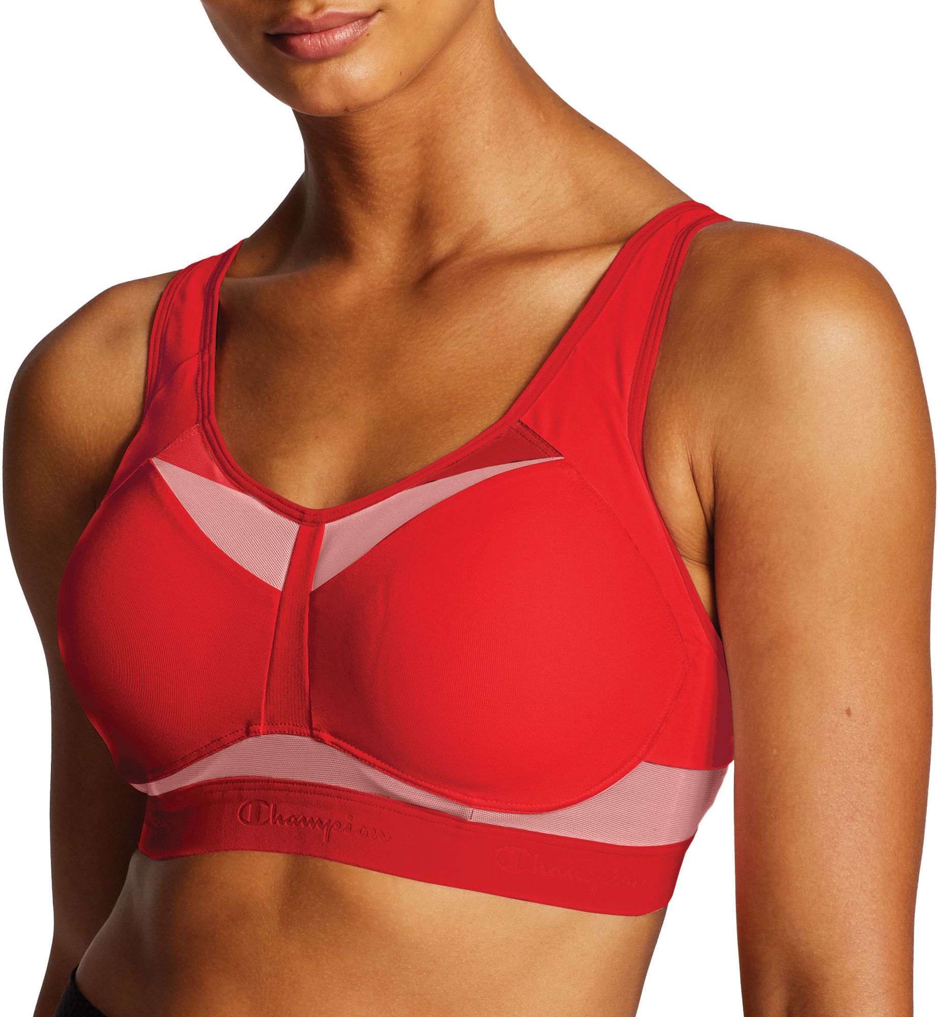 champion women's motion control zip sports bra bra