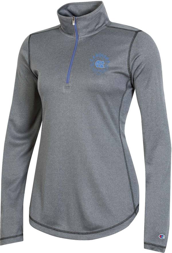 Champion Women's North Carolina Tar Heels Grey Quarter-Zip Performance Shirt