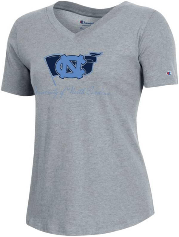 Champion Women's North Carolina Tar Heels Grey V-Neck T-Shirt product image