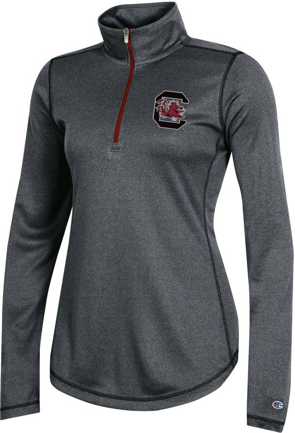 Champion Women's South Carolina Gamecocks Grey Quarter-Zip Performance Shirt