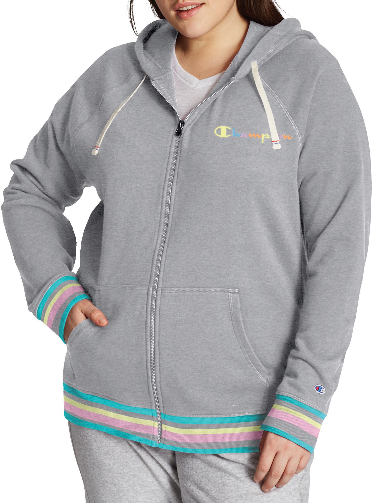 womens gray champion hoodie