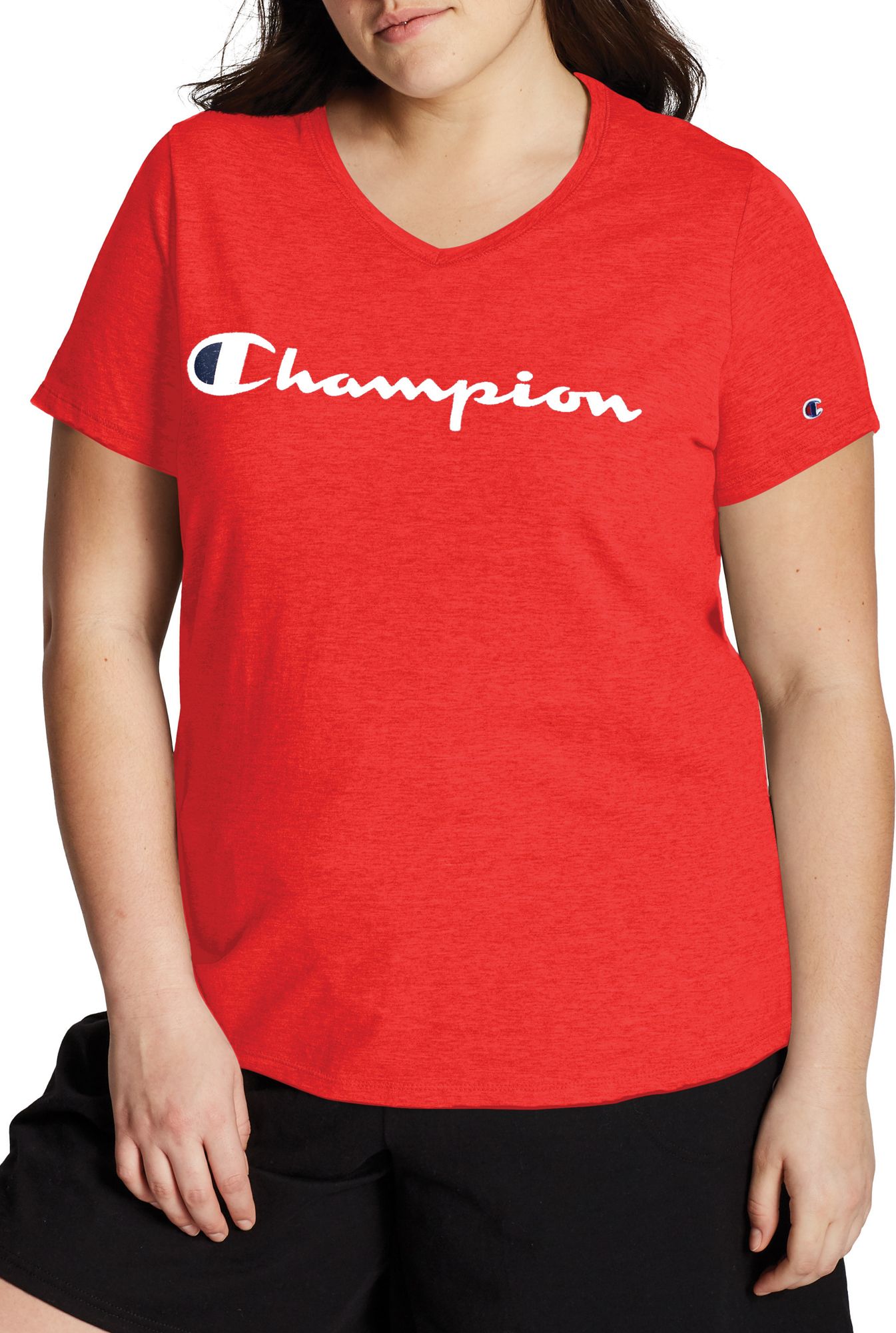 champion women's v neck t shirt