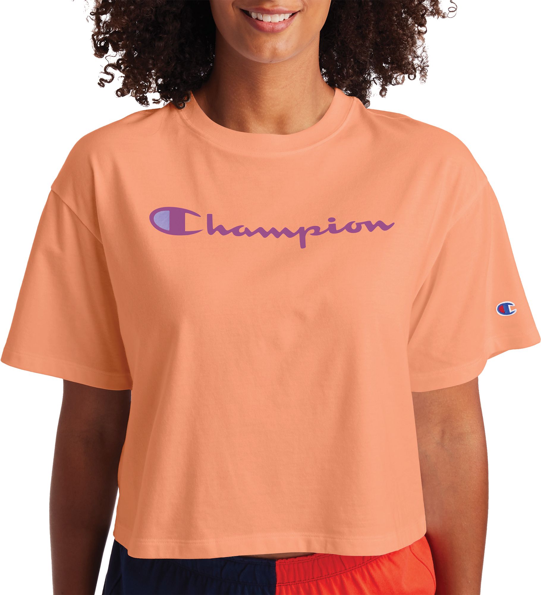 champion t shirt womens orange