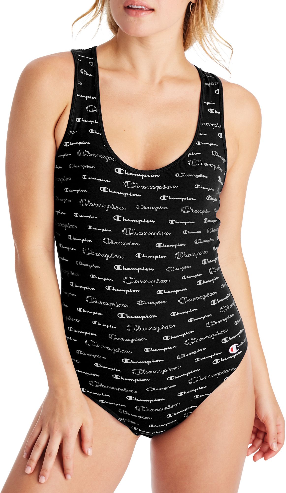 champion black bodysuit