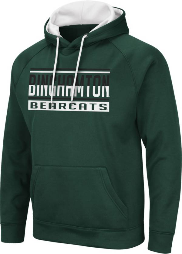 Colosseum Men's Binghamton Bears Green Pullover Hoodie