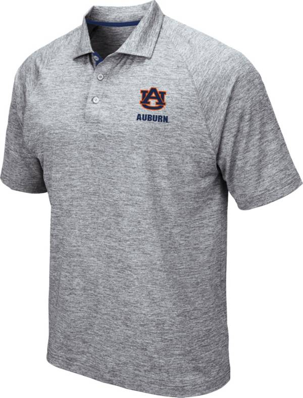 Colosseum Men's Auburn Tigers Grey Wedge Polo