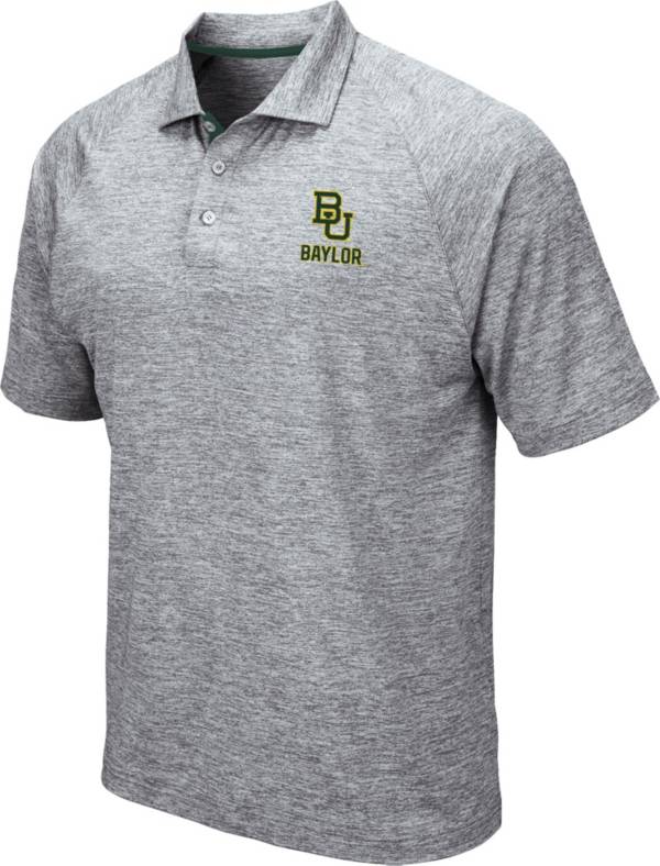 Colosseum Men's Baylor Bears Grey Wedge Polo