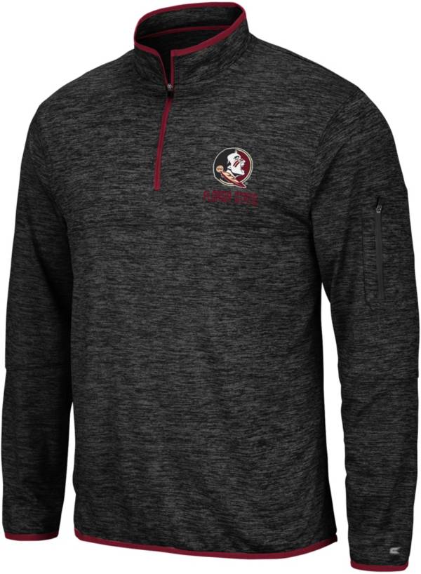 Colosseum Men's Florida State Seminoles Slub Quarter-Zip Black Shirt