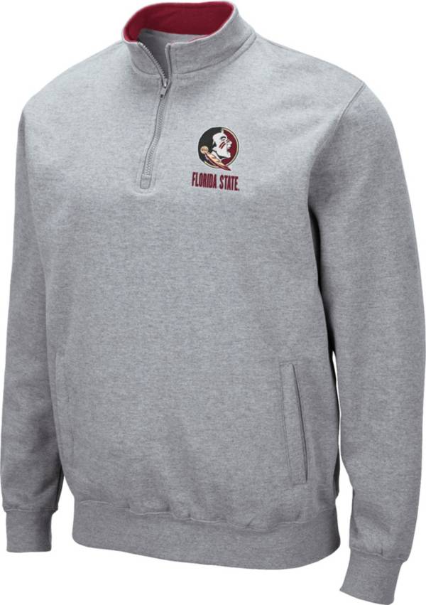 Colosseum Men's Florida State Seminoles Grey Fleece Quarter-Zip Shirt