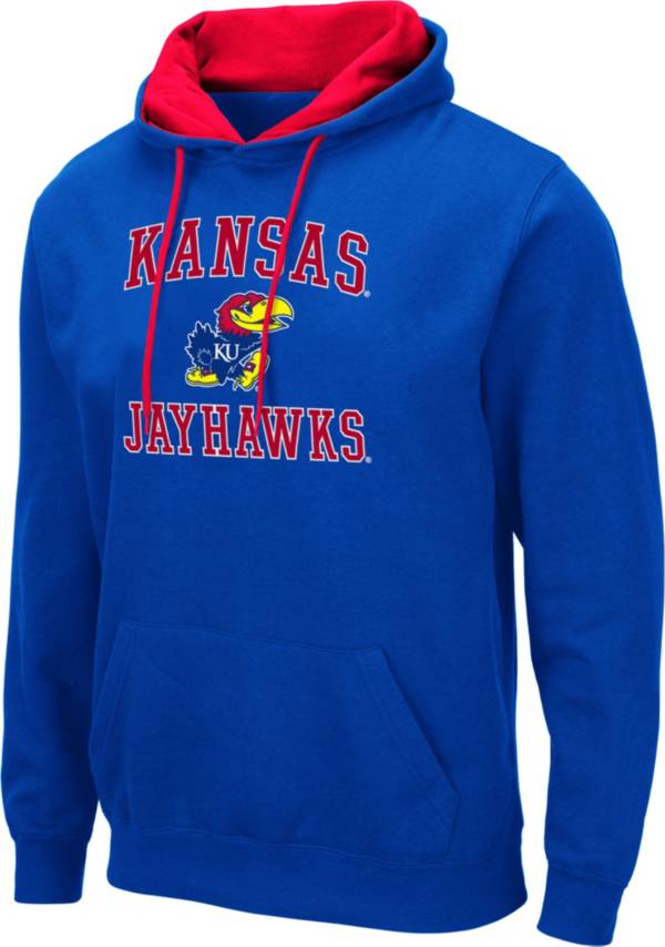 Colosseum Men's Kansas Jayhawks Blue Pullover Hoodie