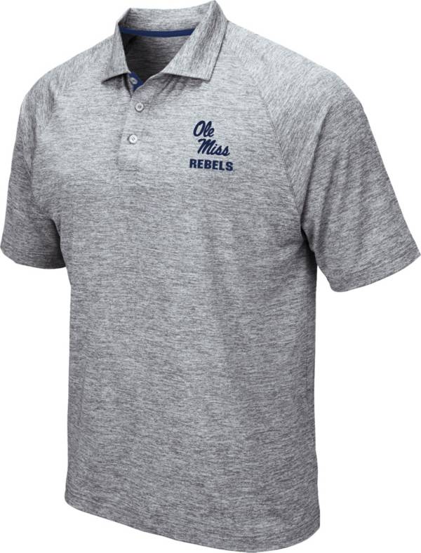 Colosseum Men's Ole Miss Rebels Grey Wedge Polo