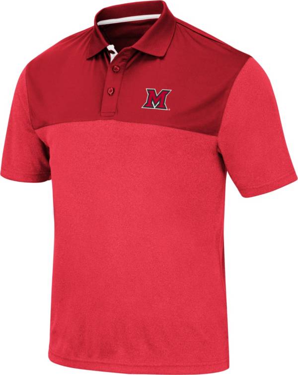 Colosseum Men's Miami RedHawks Red Links Polo