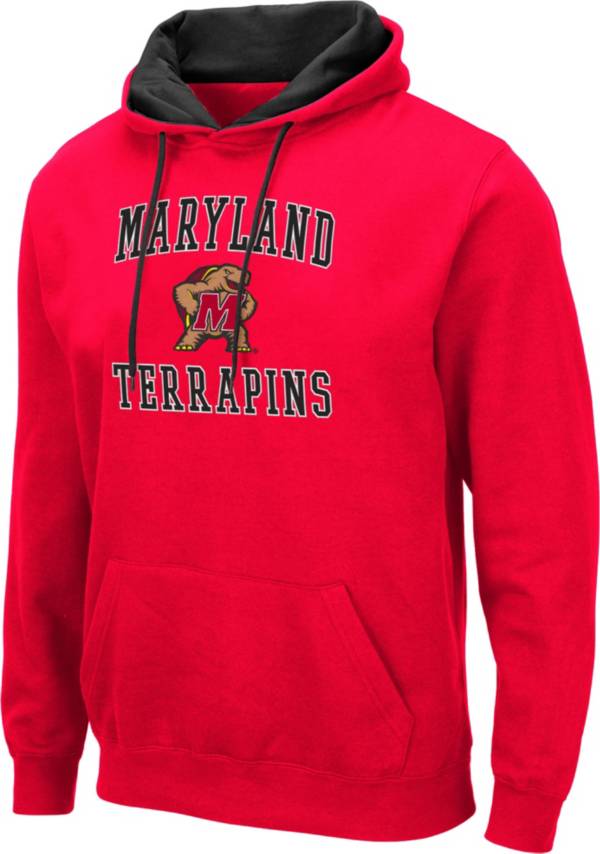 Colosseum Men's Maryland Terrapins Red Pullover Hoodie