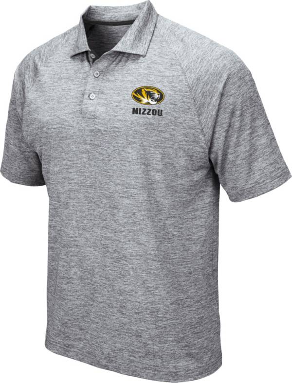 Colosseum Men's Missouri Tigers Grey Wedge Polo product image