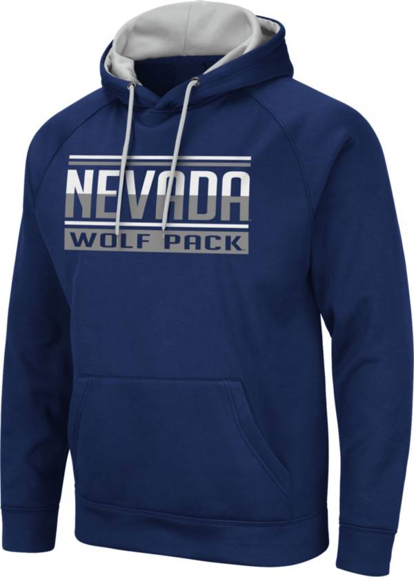 Colosseum Men's Nevada Wolf Pack Blue Pullover Hoodie