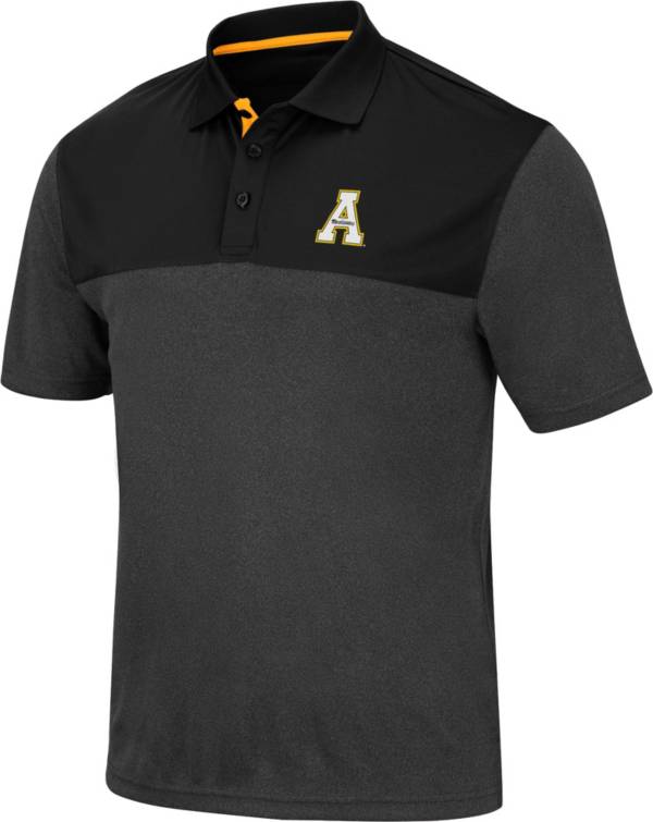 Colosseum Men's Appalachian State Mountaineers Links Black Polo