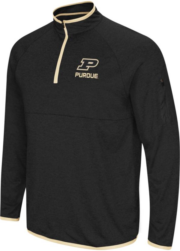 Colosseum Men's Purdue Boilermakers Rival Quarter-Zip Black Shirt