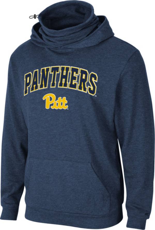 Colosseum Men's Pitt Panthers Blue Pullover Gaiter Hoodie