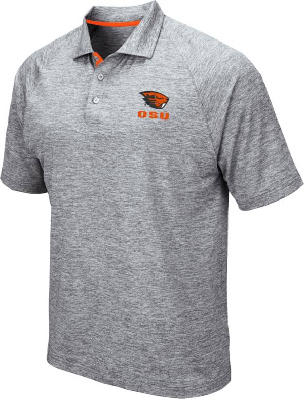 Colosseum Men's Oregon State Beavers Grey Wedge Polo
