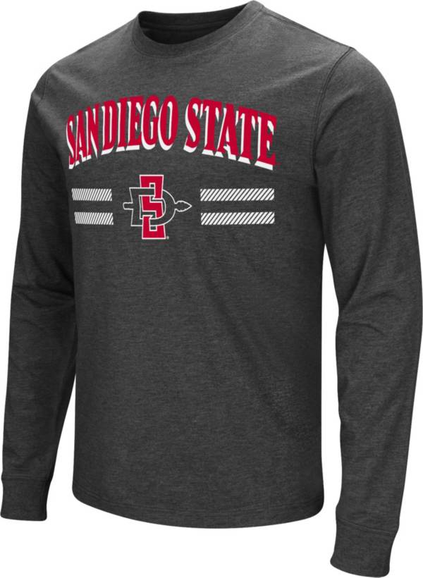 Colosseum Men's San Diego State Aztecs Dual Blend Long-Sleeve Black T-Shirt