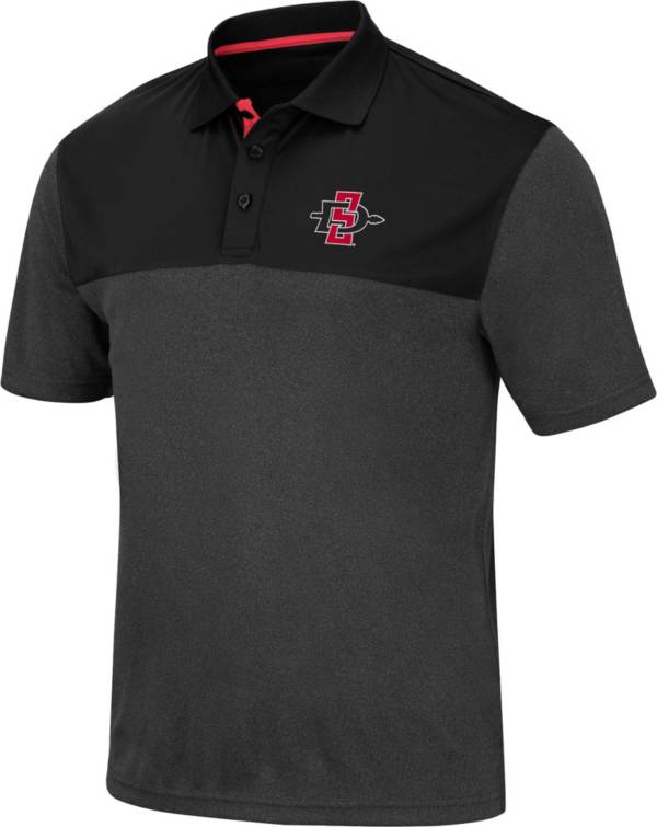 Colosseum Men's San Diego State Aztecs Links Black Polo product image