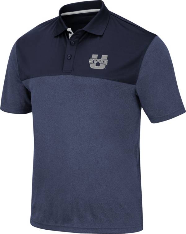 Colosseum Men's Utah State Aggies Blue Links Polo product image