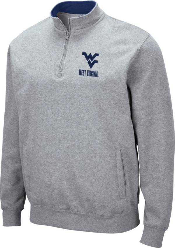 Colosseum Men's West Virginia Mountaineers Grey Fleece Quarter-Zip Shirt