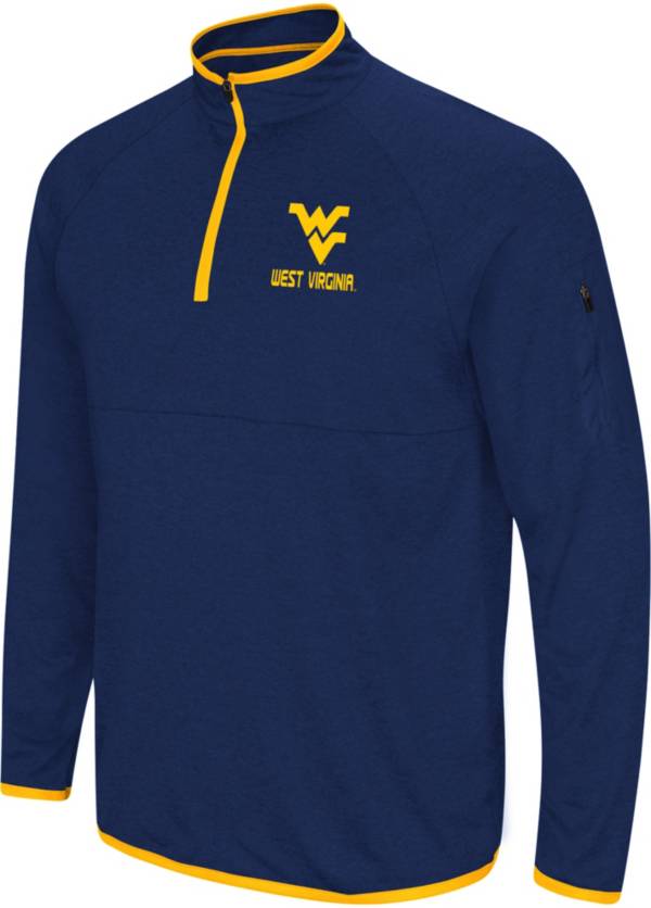 Colosseum Men's West Virginia Mountaineers Blue Rival Quarter-Zip Shirt product image