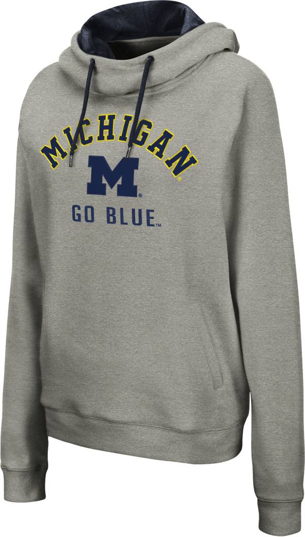 Colosseum Women's Michigan Wolverines Grey Pullover Hoodie