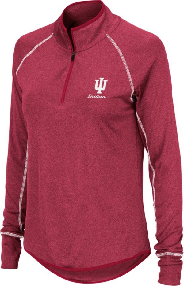 Colosseum Women's Indiana Hoosiers Crimson Stingray Quarter-Zip Shirt