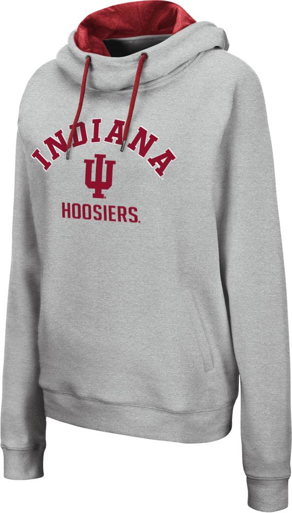 Colosseum Women's Indiana Hoosiers Grey Pullover Hoodie product image