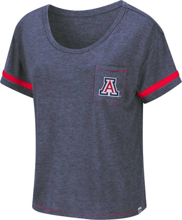 Colosseum Women's Arizona Wildcats Navy Waffles Meet & Greet T-Shirt