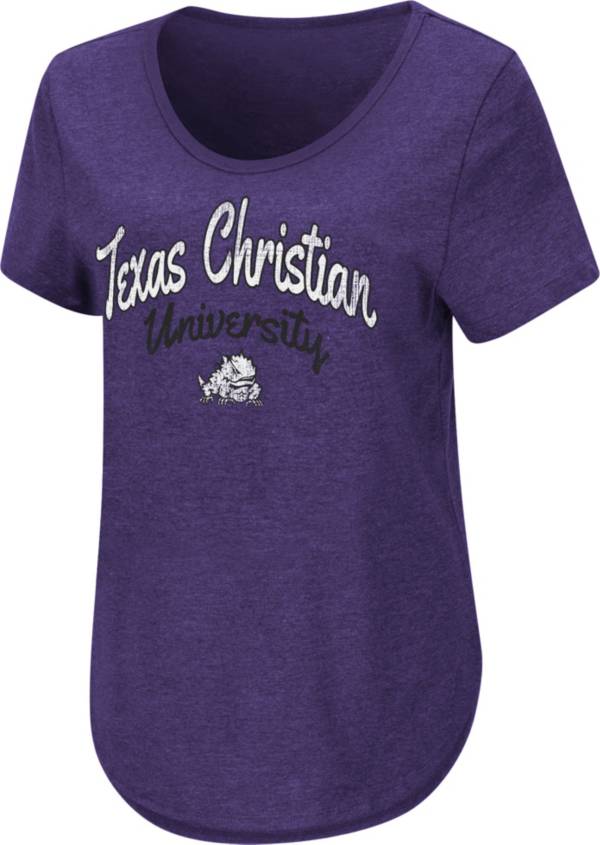 Colosseum Women's TCU Horned Frogs Purple Rule Breaker T-Shirt