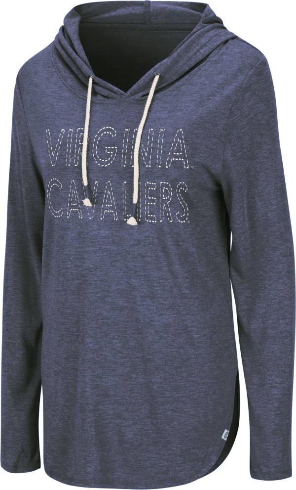 Colosseum Women's Virginia Cavaliers Blue Callamezzo Long Sleeve Hooded T-Shirt