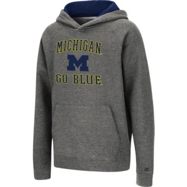 sorry, Colosseum Youth Michigan Wolverines Grey Pullover Hoodie is currently out of stock