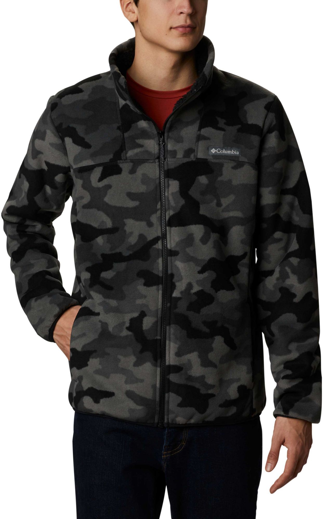 camo columbia fleece jacket