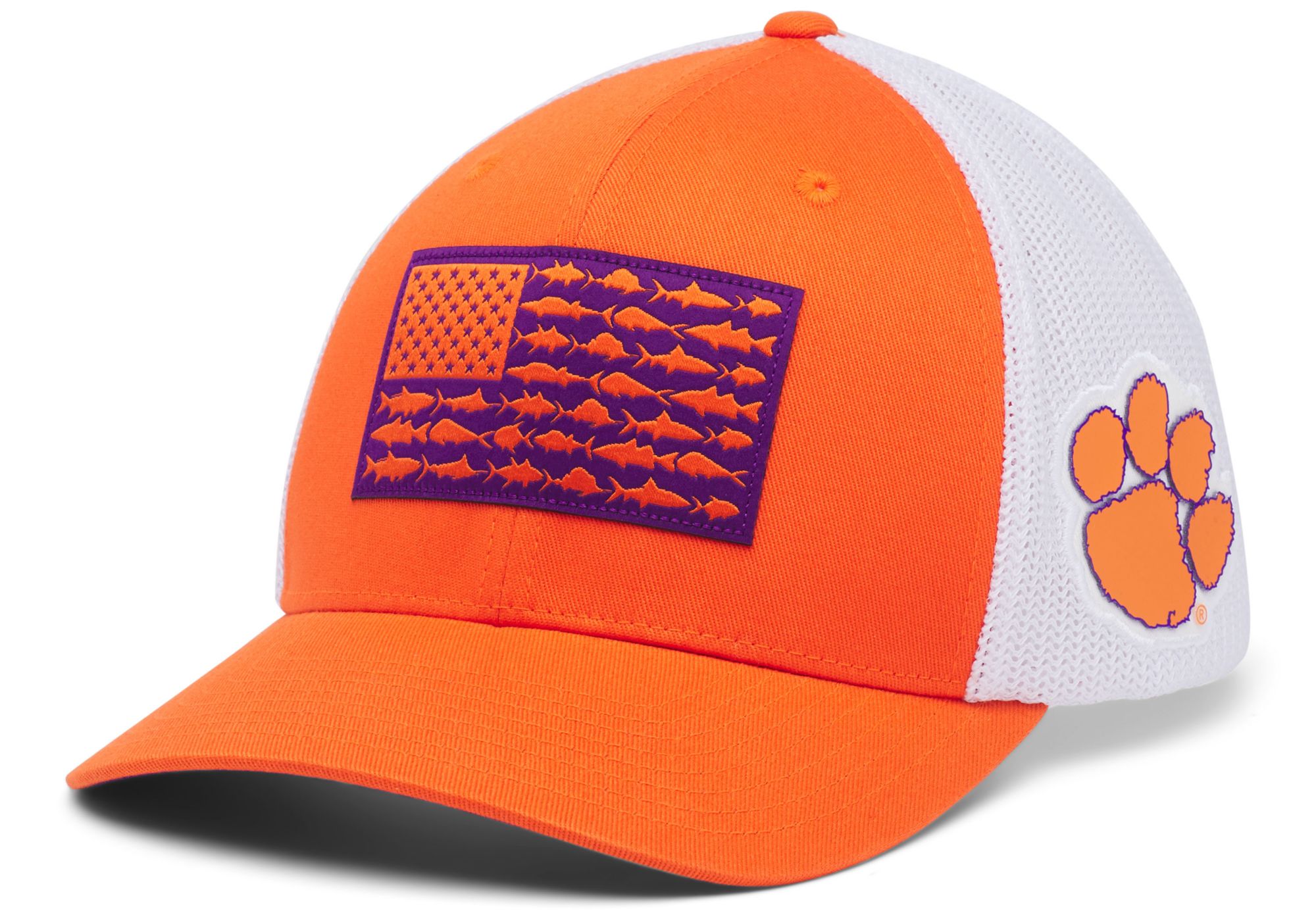 Columbia Adult Clemson Tigers Orange PFG Mesh Fitted Hat product image