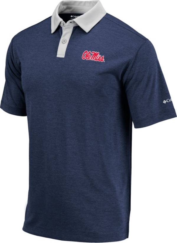 Columbia Men's Ole Miss Rebels Blue Omni-Wick Range Performance Polo