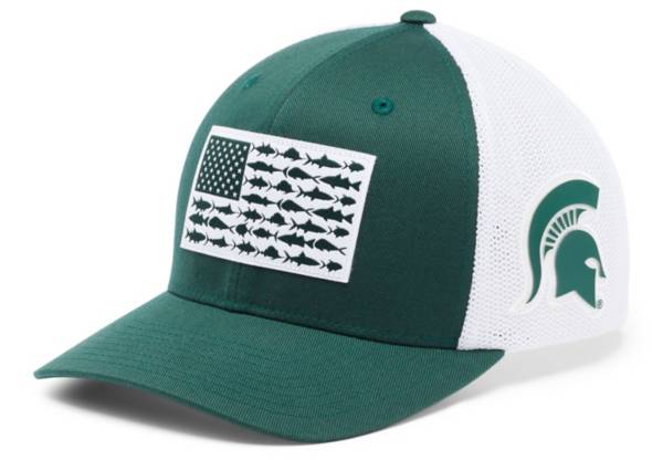 Columbia Men's Michigan State Spartans Green PFG Fish Flag Mesh