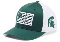 Men's Columbia Green Michigan State Spartans PFG Hooks Flex Hat