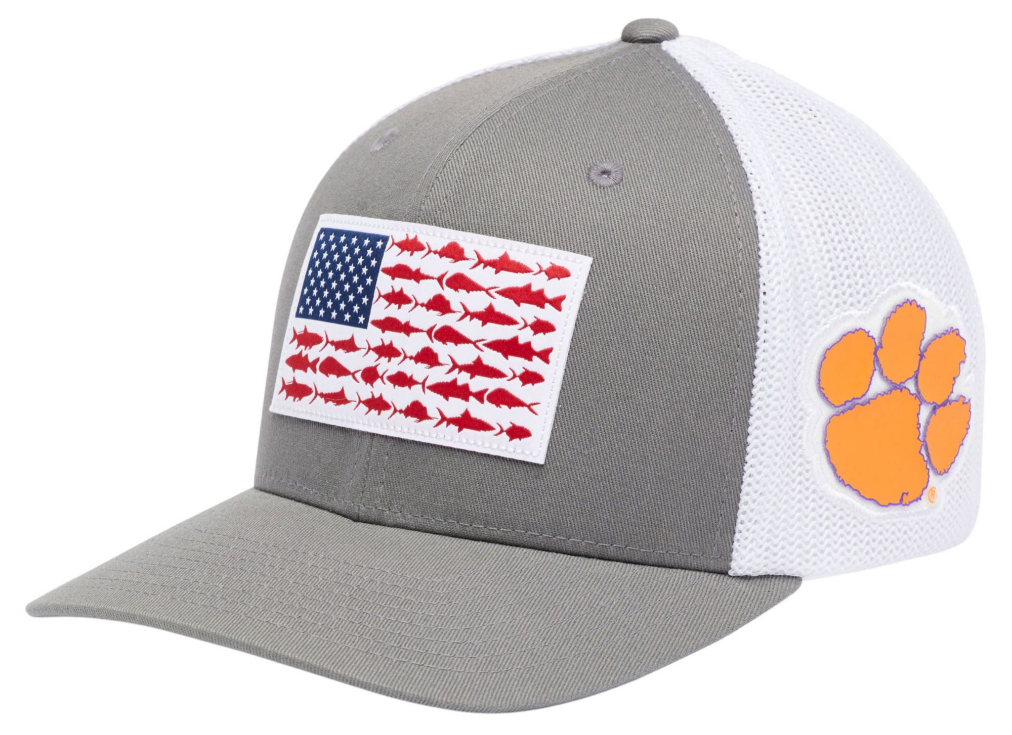 Columbia Men's Tennessee Volunteers Grey PFG Fish Flag Mesh Fitted Hat product image