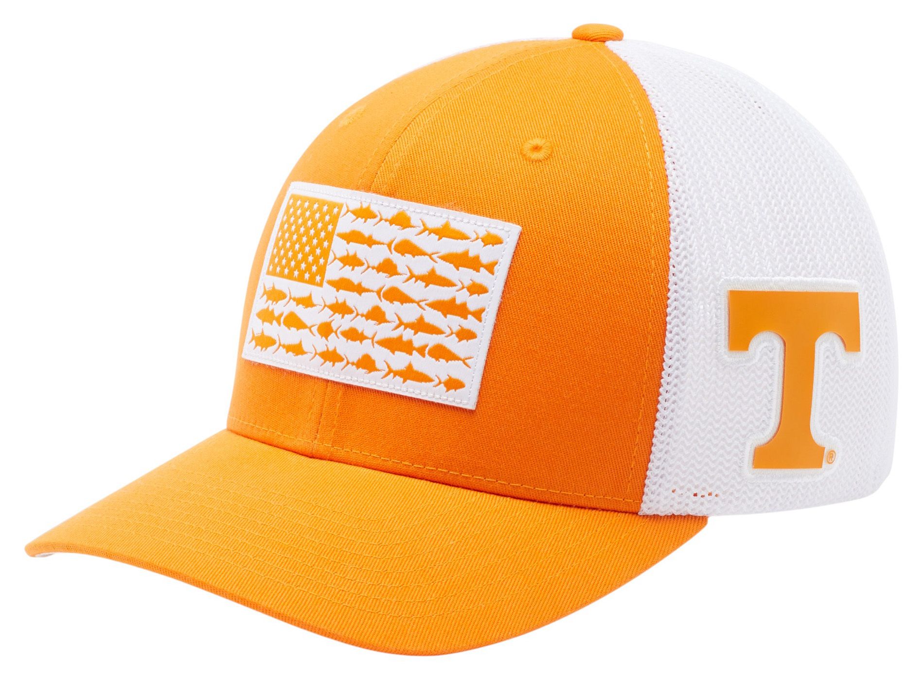 Columbia Men's Tennessee Volunteers Tennessee Orange PFG Fish Flag Mesh Fitted Hat product image
